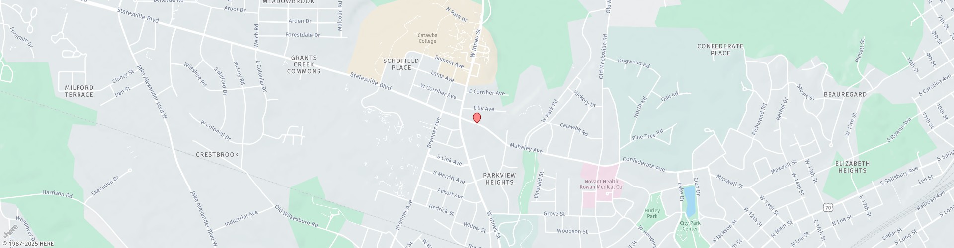 Location Map: 140 Mahaley Ave Salisbury, NC 28144